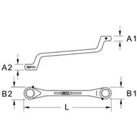 Kstools CLASSIC Ratschenringschlüssel, umschaltbar, 30x32mm