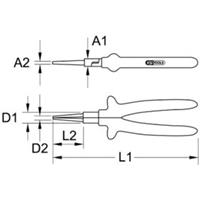 Kstools 1000V Rundzange, 160mm