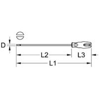 Kstools ERGOTORQUEplus Schlitz-Schraubendreher, 5,5mm, 405mm lang