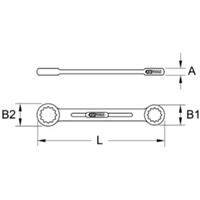 Kstools ULTIMATEplus Doppel-Ringschlüssel, 20x22mm