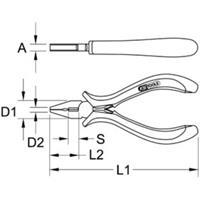 Kstools Feinmechanik-Kombinationszange, 120mm