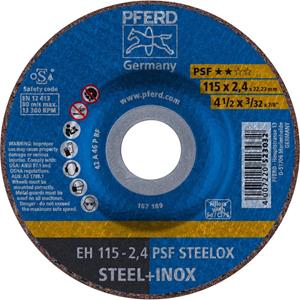 PFERD EH 115-2,4 PSF STEELOX 61740326 Doorslijpschijf gebogen 115 mm 25 stuk(s)