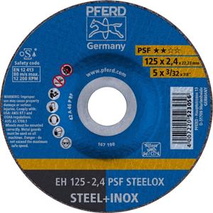 PFERD PSF STEELOX 61720326 Doorslijpschijf gebogen 125 mm 25 stuk(s) RVS, Staal