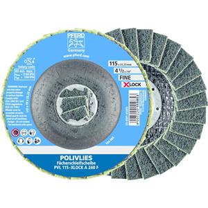 PFERD 44694203 PAARD POLIVLIES-waaierschijf 115 mm X-LOCK korund A 240 fijn Diameter 115 mm