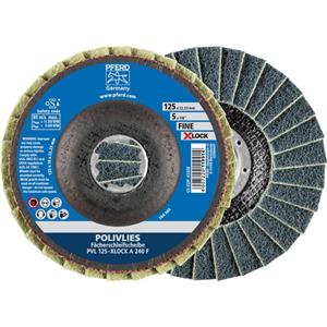 PFERD 44694213 POLIVLIES-Fächerscheibe 125mm X-LOCK Korund A 240 fein Durchmesser 125mm 5St.