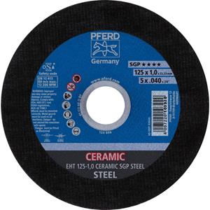 PFERD CERAMIC SGP STEEL 61312510 Doorslijpschijf recht 125 mm 25 stuk(s) Staal