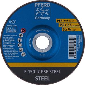 pferd E 150-7 PSF STEEL Schruppscheibe gekröpft 150mm 10St.
