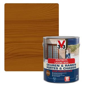 V33 Houtbeits  Deuren & Ramen High Protection midden eik zijdeglans 2,5L
