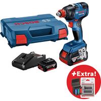 Bosch GDX 18V-200 Accu-draaislagmoeraanzetter 0615990M38 Bosch GDX 18V-200 18 V 4.0 Ah Li-ion Incl. 2 accus, Incl. lader, Incl. koffer