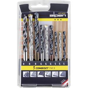 Alpen 0000802102100 TM 9 9-delig Universeel boor assortiment