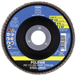 PFERD 69300937 PAARD POLIFAN 115 mm zirconkorund Z korrelgrootte 60 Z-box Diameter 115 mm 10 stuk(s)