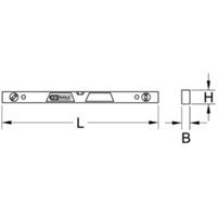 Kstools Schwere Aluminiumdruckguss-Wasserwaage Skelettform, 600mm