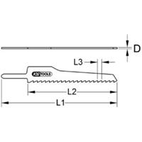 Kstools Säbelsägeblatt Kurvenschnitt, CV, 150mm, 4,2mm, 5er Pack