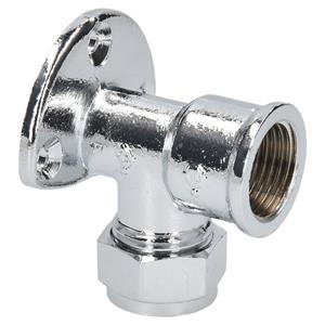 Sanivesk knel Muurplaat chroom 15mm x 1/2:F