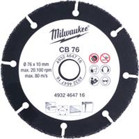 Milwaukee 4932464716 Doorslijpschijf - 76x10mm