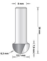 Hikoki Hitachi 8 mm holprofielfrees 12.7 x 38 x 6.3mm