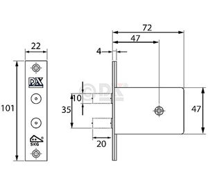 Dulimex Insteek-penslot DSKG 8 serie 0160.299.8711