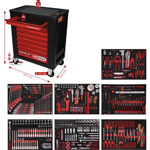 kstools KS Tools Performanceplus Werkstattwagen-Satz P15