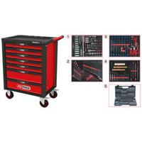 Kstools RACINGline SCHWARZ/ROT Werkstattwagen mit 7 Schubladen und 515 Premium-Werkzeugen