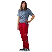 Planam Damen Bundhose rot/schiefer/schwarz,  rot/schwarz