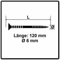 SPAX - Justierschrauben Flachkopf T-STAR+ T30 Halterillen 4CUT WIROX 6 x 120mm