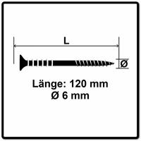 SPAX 161010601205 Stelschroef, Platkop, 6 x 120, Deeldraad, T-STAR plus T30 - WIROX - 100 stuks