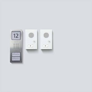 Siedle 210008743-00 Türsprechanlage Kabelgebunden Infofeld Silber, Weiß