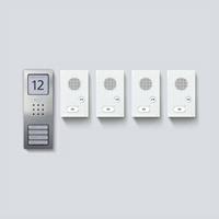 Siedle 210008745-00 Türsprechanlage Kabelgebunden Infofeld Silber, Weiß