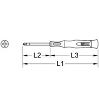 Kstools Feinmechanik-Schraubendreher, PH000x1,6mm