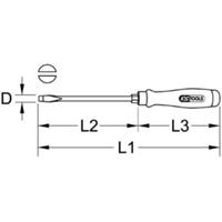 Kstools ERGOTORQUE WOODmax Schlag-Schlitz-Schraubendreher, 3,5mm