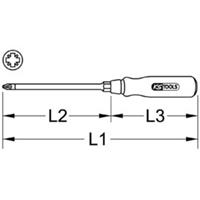 Kstools ERGOTORQUE WOOD Schraubendreher, PZ1