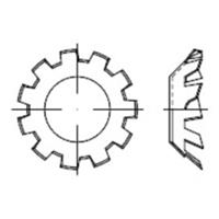 Sonstige Zahnscheiben versenkt, DIN 6797 Federstahl mech.verz. V 10,5