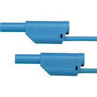 schützinger VSFK 6000 / 1 / 100 / BL Verbindungsleitung [Stecker 4mm - Stecker 4 mm] Blau 1St.