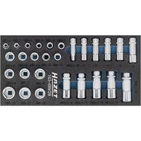 HAZET Dopsleutelset 163-489/28 · 3/8 inch (10 mm) vierkant hol · Buiten-zeskant-tractieprofiel · 28-delig · 6?-?22