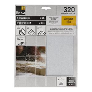 Sencys schuurvel stearaat wit 230x280mm p320 - 3 stuks