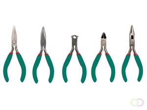 set van 5 precisietangen