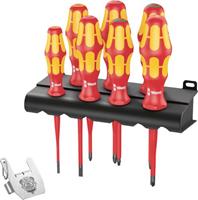 Wera Kraftform VDE/7 Heavy Metal 2 VDE Screwdriver set 8-piece Pozidriv Phillips Slot TORX