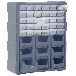 Multi-Schubladen-Organizer mit 39 Schubladen 38x16x47 cm vidaXL - Grau