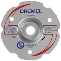 Dremel Dremel 2615S600JB Doorslijpschijf gebogen 77 mm 1 stuk(s) Hardhout, Zacht hout, Multiplex, Laminaat, Vezel, Kunststof, Gipskarton, Plexiglas, Vinyl