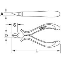 Kstools Feinmechanik-Diagonal-Seitenschneider, 120mm