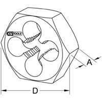 Kstools HSS Sechskant-Schneidmutter MF, M10x1