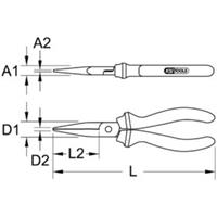 Kstools ULTIMATEplus Flachzange, 160mm