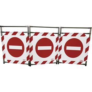 VISO TRAVO128CLOS Driedelig inoxbarrière/gleuf-ROOD (b x h) 1700 mm x 1000 mm
