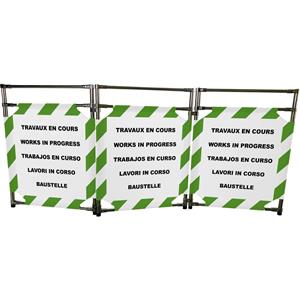 VISO TRAVO128JARD Driedelig inoxbarrière LOPEND WERK (b x h) 1700 mm x 1000 mm