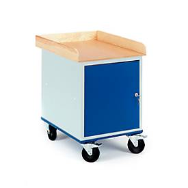 ROLLCART Roll-Stahlschrank im Buchedekor 700x490mm