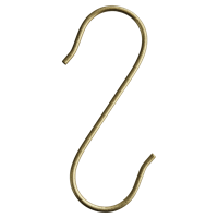 S-Haak Brass Metaal 15 x 5
