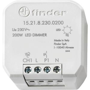 Finder 15.21.8.230.0200 Unterputz Dimmer Geeignet für Leuchtmittel: LED-Lampe Hellgrau