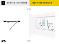 Habo raamkruk Rechts Alu F1 0142-01-4 afsluitbaar