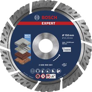 Bosch 2608900661 EXPERT multi-materiaal diamantslijpschijven, 150 x 22,23 x 2,4 x 12 mm Diameter 150 mm 1 stuk(s)