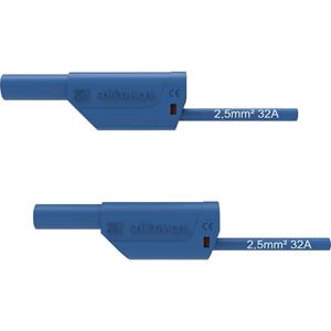 Schützinger VSFK 8500 / 2.5 / 50 / BL Veiligheidsmeetsnoer [4 mm stekker - 4 mm stekker] 50.00 cm Blauw